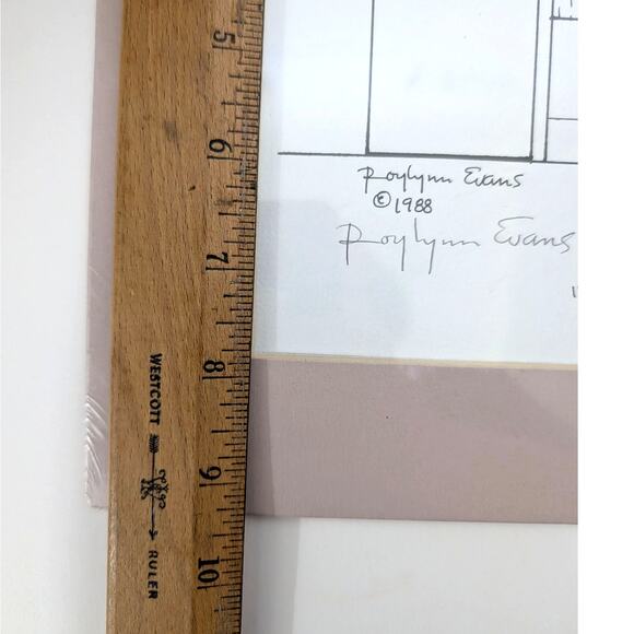 Vtg Roylynn Evans Sweet and Showered Chicken Signed Art Print 1988 Matted Sealed - Picture 6 of 10